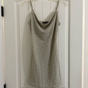 Floral Cowl Neck Mini Dress